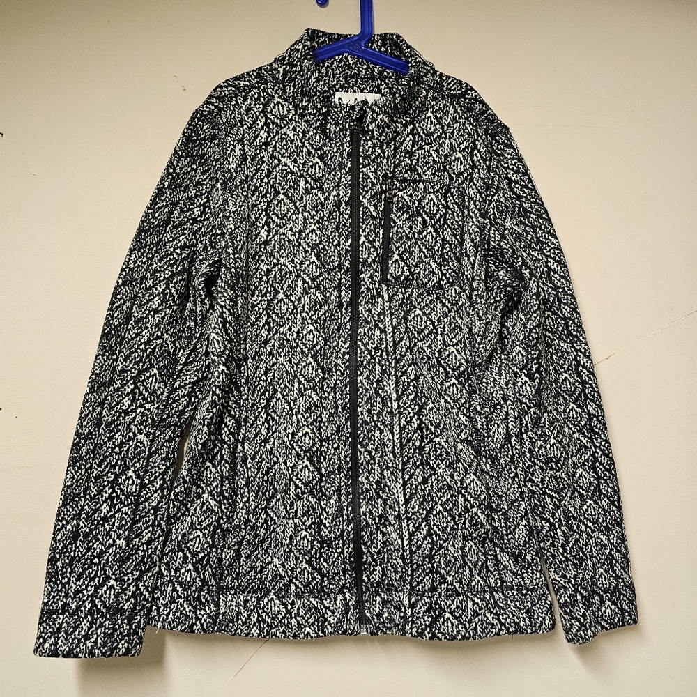 MNY Marc New York Andrew Marc Womens Jacket Zip Up Black White Size M